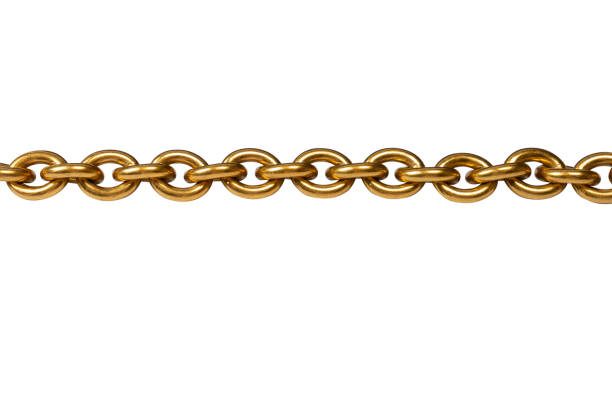 istock Golden chain isolated on white background. 1690984044