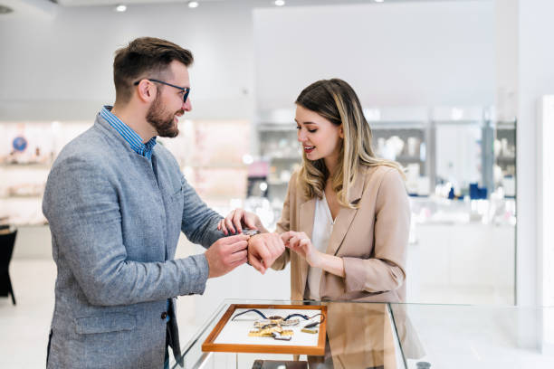 istock Business man in jewelry store 1690991829