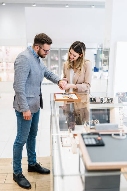 istock Business man in jewelry store 1690991841