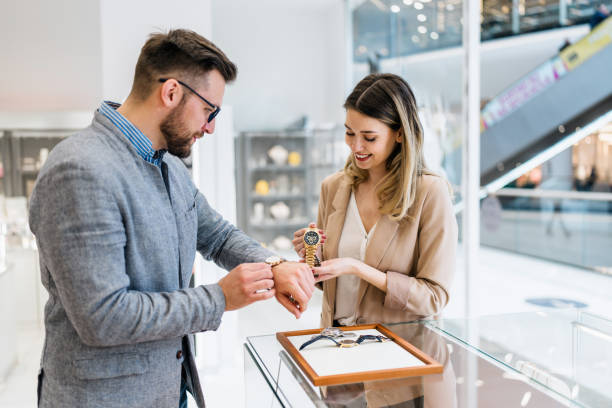 istock Business man in jewelry store 1690991844