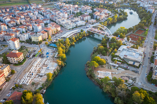 Aerial view of Cityscape of Manavgat