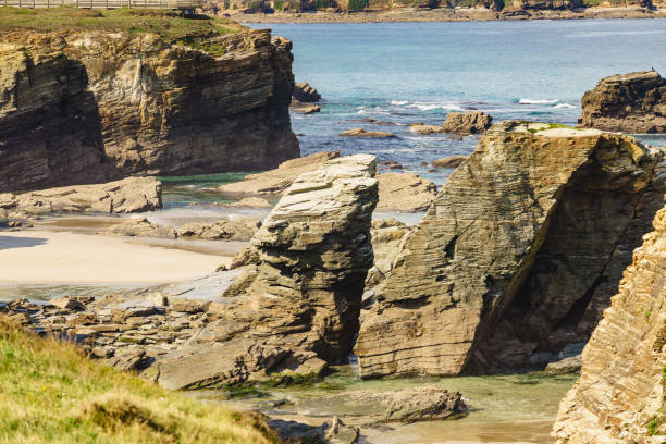 istock Ocean at low tide. Cathedrals Beach in Galicia Spain. 1691019436
