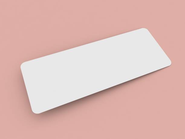 istock Advertising paper mockup on pink background. 1691037163
