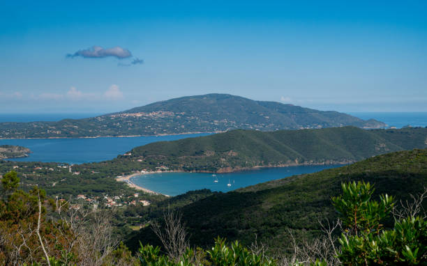 Vista panorâmica em Campo nell'Elba em Elba - foto de acervo
