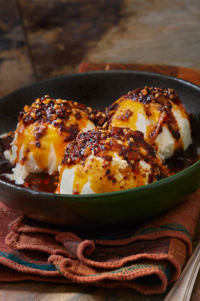 istock Copycat Spicy Chili Crunch Vanilla Ice Cream 1691041770