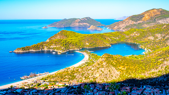 Fethiye, Ölüdeniz and Belcekız beaches, sunrise, aegean sea, aegean coast of Turkey