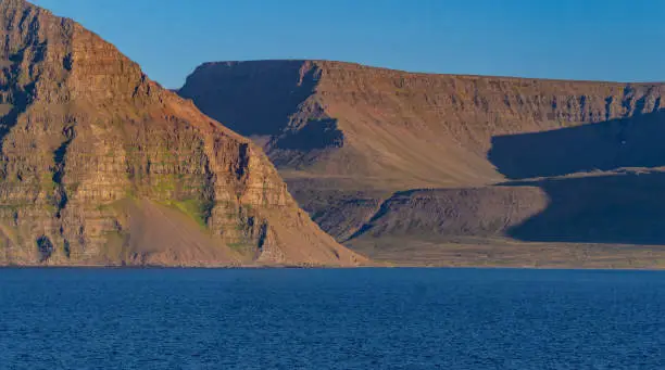 Photo of Beautiful coastal landscapes of  Hornstrandir nature reserve, VestfirÃ°ir (Westfjords), northwest of Iceland.