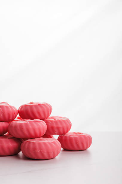 Organic natural soap with cherry extract. Handmade soap.