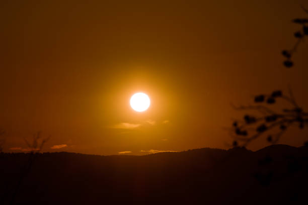 istock Sunset above the horizon in range 1691127756