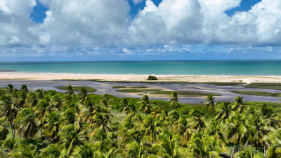 River Scenery At Rio Do Fogo In Rio Grande Do Norte Brazil. River Scenery. Beach Landscape. Pond Nature. River Scenery At Rio Do Fogo In Rio Grande Do Norte Brazil.