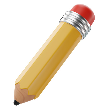 3d Illustration pencil of back to school icon