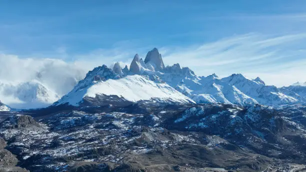 Photo of Snowy Scenery At El Chalten In Patagonia Argentina.