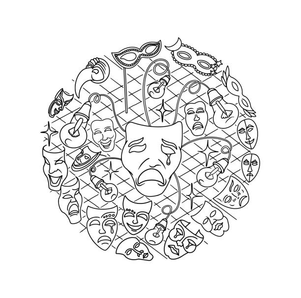 Mask Pattern From Circle 50+ Mardi Gras Icon Outline Pattern Stock Illustrations, Royalty-Free ...