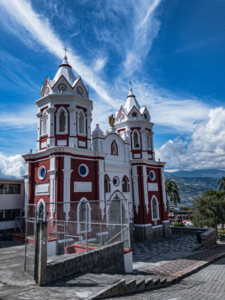 istock Red church and blue sky 1691215580