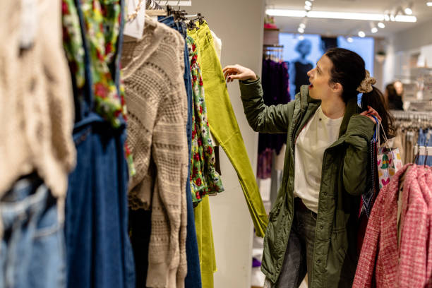istock Young Woman Shopping for Boho-Chic Clothes 1691221143