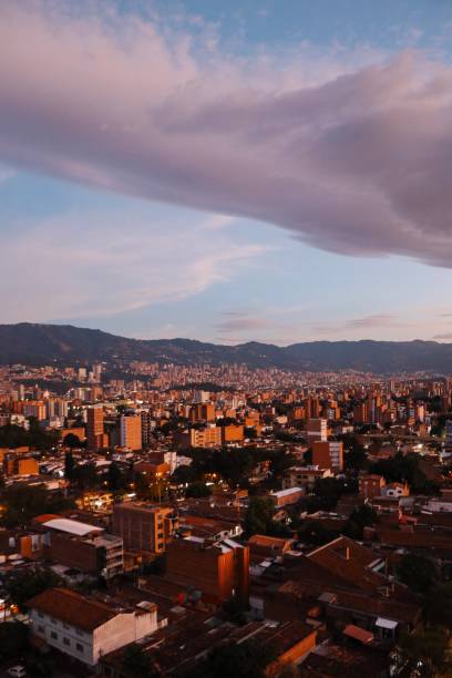 istock Panoramic view to Medellin, sunset, Colombia 1691284739