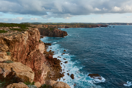 The western coastline of the Algarve region. Carrapateira viewpoint near Bordeira, Portugal
