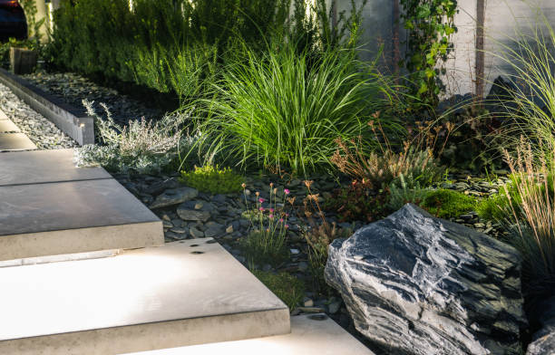 istock Garden Pathway Stairs Illuminated by LED Lights 1691339440