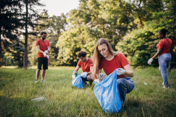 istock Volunteers cleaning nature 1691352554