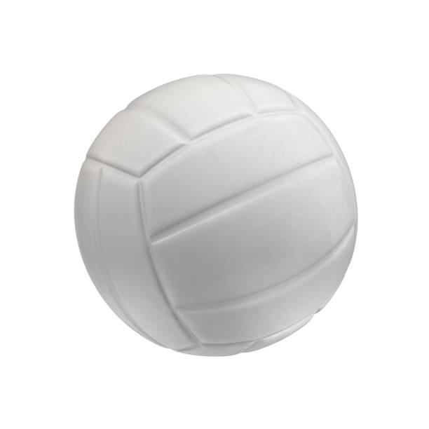 istock White volleyball ball isolated on white background 1691422199