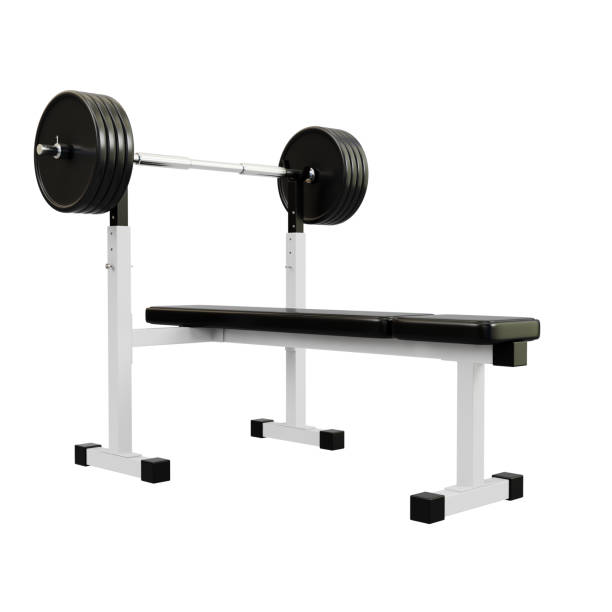 istock Barbell bench isolated on white background 1691422215