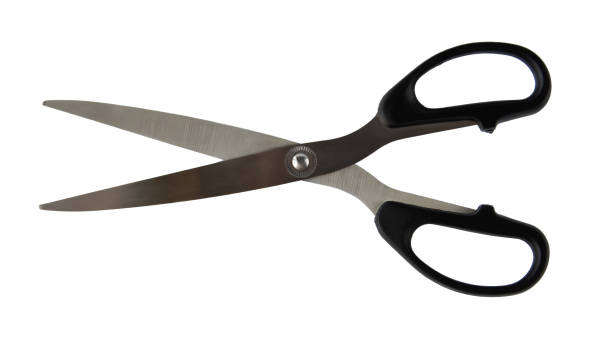 istock Closed scissors close-up isolated on a white background 1691487239