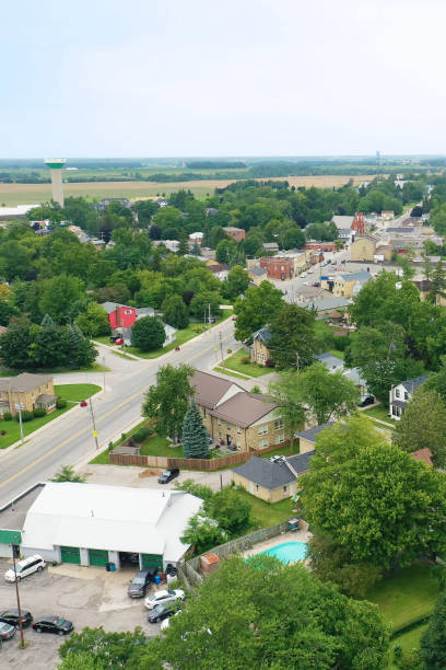 istock Aerial vertical of Lucan, Ontario, Canada 1691491764