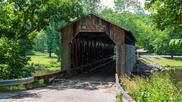 istock Fallasburg Covered Bridge in Kent County, Michigan 1691513425