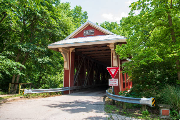 istock Hyde Road Covered Bridge in Greene County, Ohio 1691518301