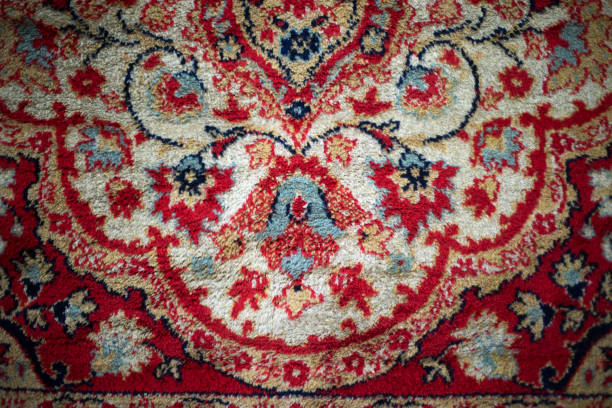 istock Old Red Carpet. Carpet texture. Fabric product. 1691533014
