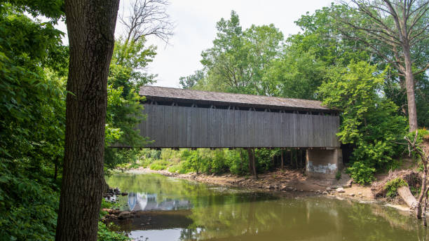 istock Ada Covered Bridge in Kent County, Michigan 1691543359
