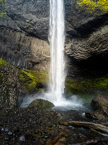 Latourell Falls in Columbia River Gorge, in Oregon. in United States, Oregon, Portland