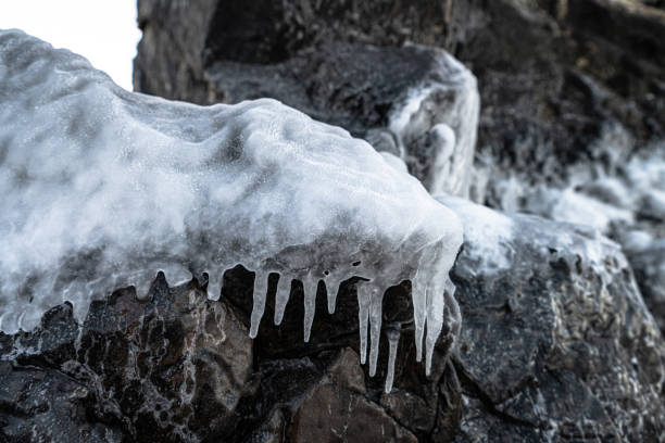 Ice On The Coast Of Maine in Maine, Maine, United States