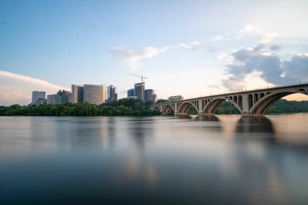 istock Georgetown Waterfront And Arlington Virginia Skyline 1691551260