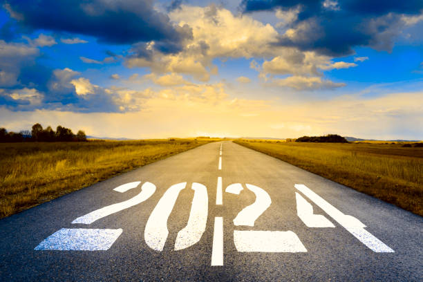 A road to 2024 Ein Weg in das Jahr 2024 new year resolution stock pictures, royalty-free photos & images