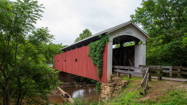istock Harra Covered Bridge in Washington County, Ohio 1691597426