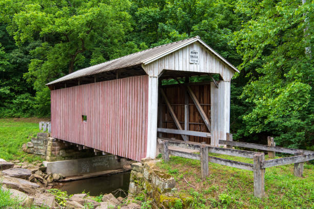 istock Henry Covered Bridge in Washington County, Ohio 1691602865
