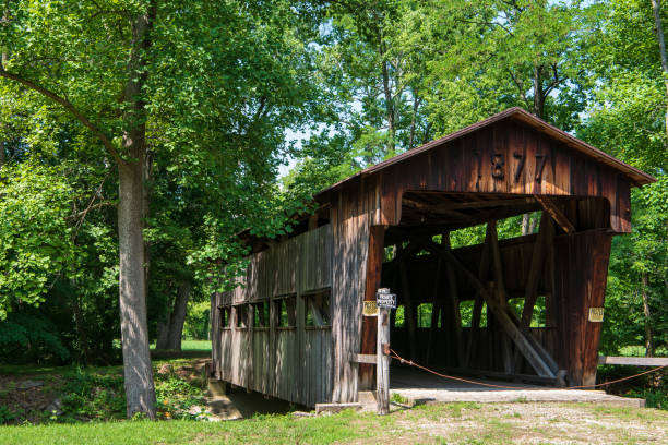 istock Jasper Road Covered Bridge in Montgomery County, Ohio 1691609967