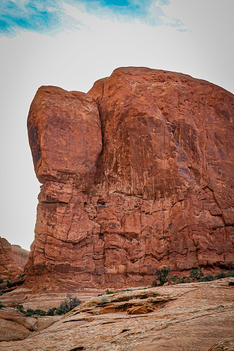 Rock formations in Arches national Park near Moab Utah