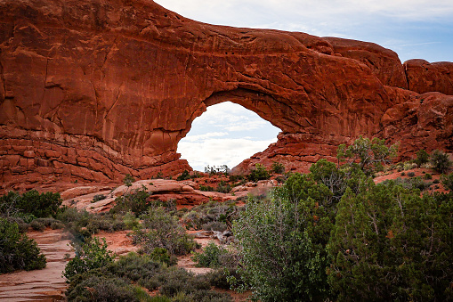 Rock formations in Arches national Park near Moab Utah