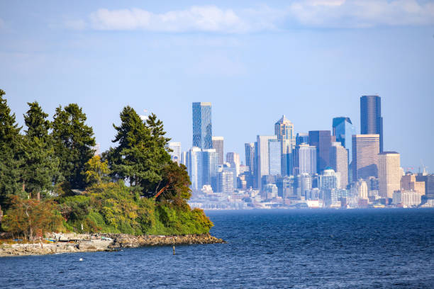 istock View of downtown Seattle from Bainbridge Island, Washington 1691655281