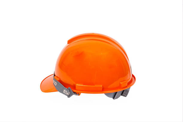 istock Safety helmet, adjustable safety helmet,white background Can see the side 1691694386