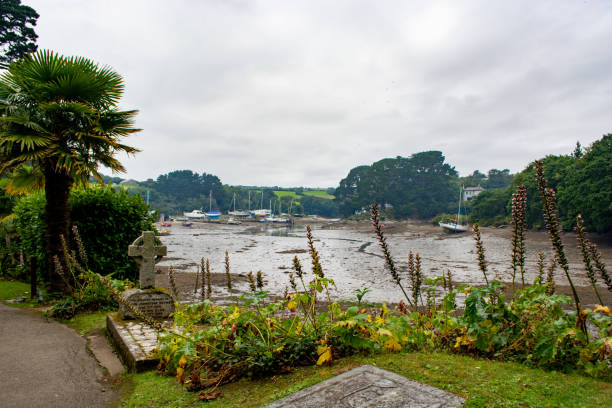 St Just, Cornwall, UK - July 2023: Next to the church in St Just, Cornwall, UK