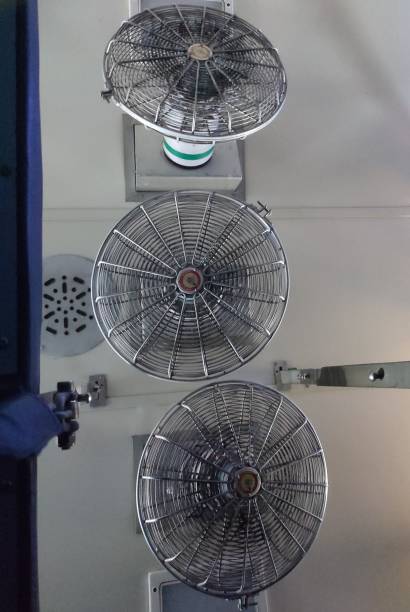 istock Electric Fan Hanging Inside Train Photography 1691735738