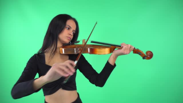 green screen and violin
