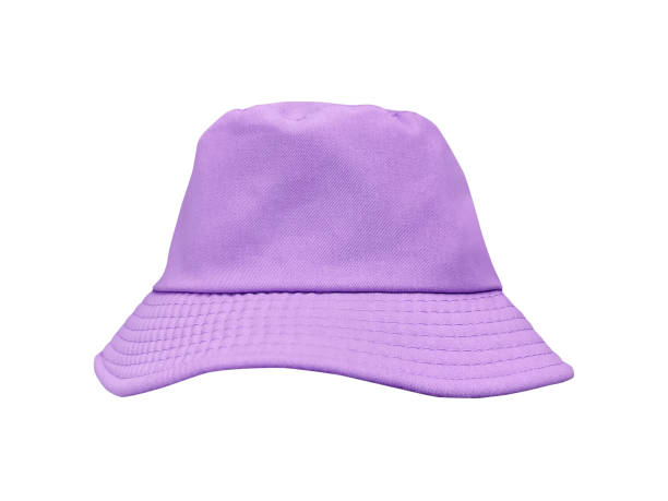 istock Purple bucket hat isolated on white background 1691763189