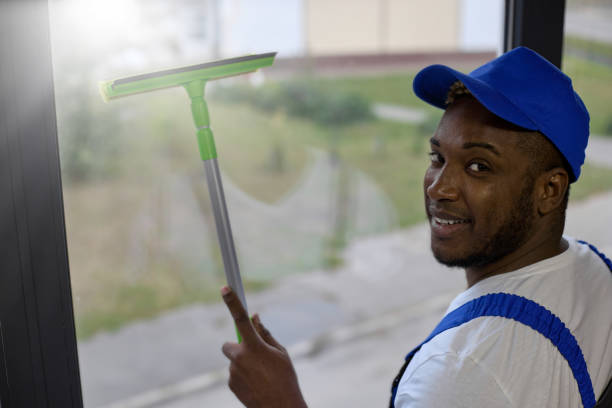 istock Professional team of window washers will quickly and efficiently wash windows 1691778262
