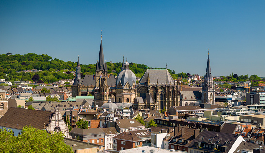 Aachen Skyline with the Aachener Dom