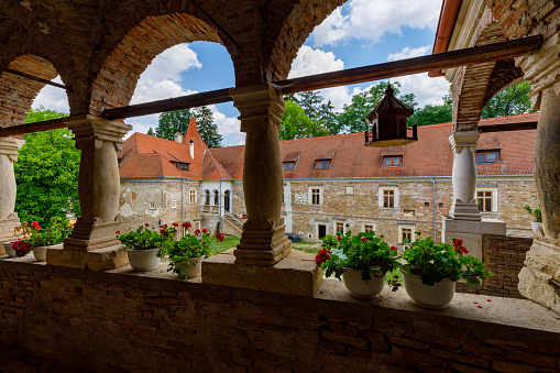 Cris, Brasov, Romania - July 04, 2022: The Castle of Bethlen at Cris in Romania
