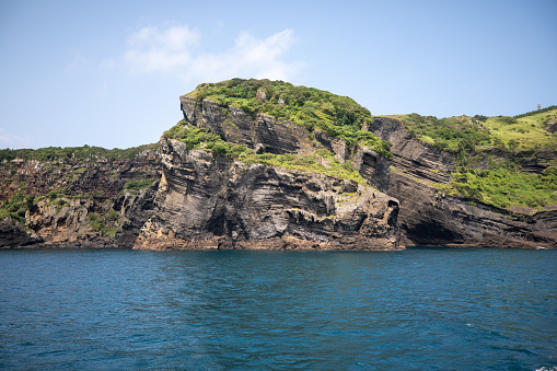 Beautiful summer scenery of Udo Island, a famous tourist attraction in Jeju Island, South Korea.